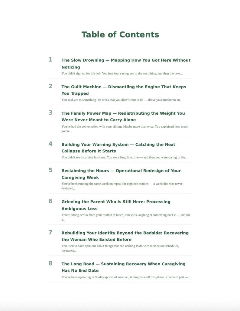 Caregiver Burnout Guide for Daughters — When You're the Only One Showing Up (Instant Download PDF) image 5
