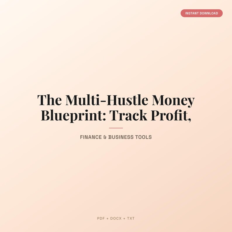 side hustle profit tracker, multiple income tracker, tax prep template image 1