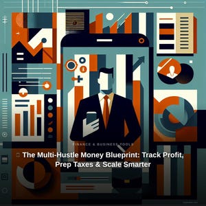 side hustle profit tracker, multiple income tracker, tax prep template image 2
