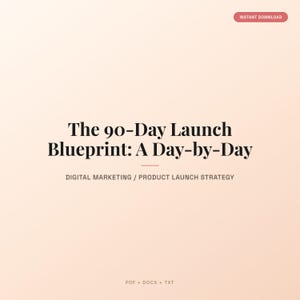 Product Launch Blueprint, Day-by-Day Strategy (Digital Download) image 1