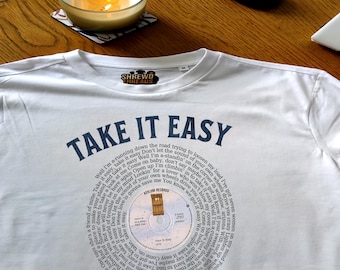 Eagles Take it Easy Unisex Vinyl Lyric T-Shirt