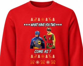 Only Fools and Horses Batman & Robin Christmas Jumper | Unisex Christmas Sweatshirt | Funny Christmas Jumper | Del Boy and Rodney
