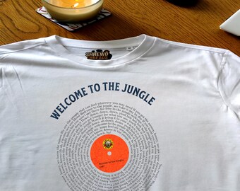 Welcome to the Jungle Unisex Vinyl Lyric T-Shirt
