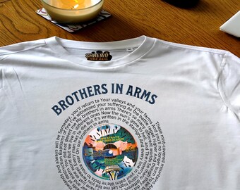 Dire Straits Unisex Brothers in Arms Vinyl Lyric T-Shirt