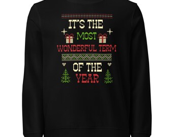 Organic Teacher Christmas Sweatshirt | Funny School Staff Jumper