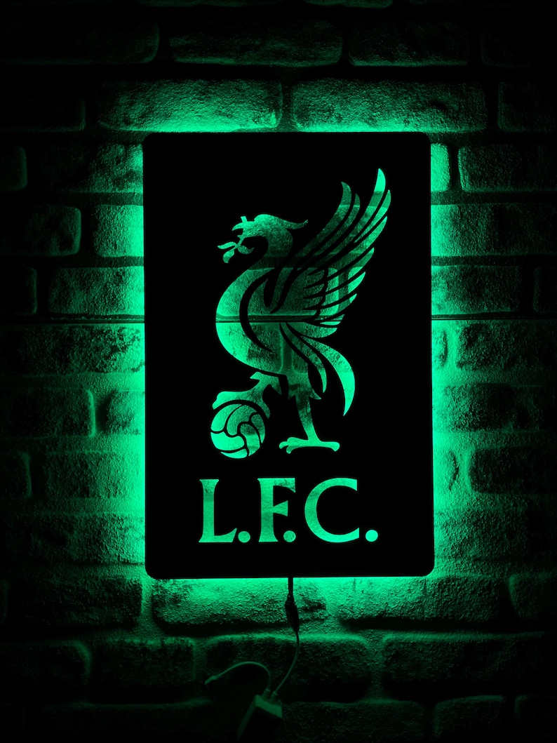 Liverpool FC Lighted Sign, Liverpool FC Wall Decor, Liverpool FC Wall ...