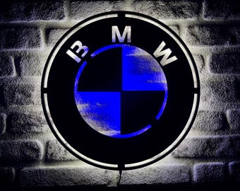 BMW Lighted Sign, BMW Wall Decor, BMW Wall Hanging, Man Cave Decor, Bmw fan  gift, Garage Decor, Night Lamb, Birthday Gift, Christmast Gift