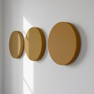 Set di sculture da parete minimaliste moderne: arte da parete Bauhaus, opere d'arte 3D, arte da parete con accenti geometrici, arte dimensionale, arte da parete circolare