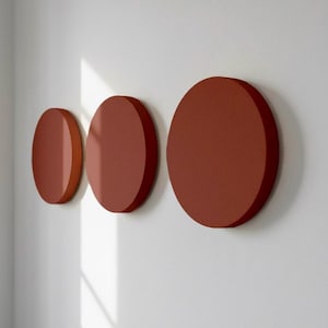 Set di sculture da parete geometriche moderne: arte da parete Bauhaus, opere d'arte tridimensionali, arte minimalista per ingressi, scultura da parete circolare, metà secolo