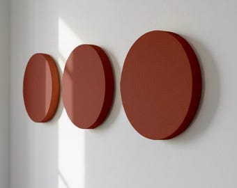 幾何学的なモダンウォールスカルプチャーセット：バウハウスウォールアート、立体的なアートピース、ミニマリストの玄関アート、円形ウォールスカルプチャー、ミッドセンチュリー