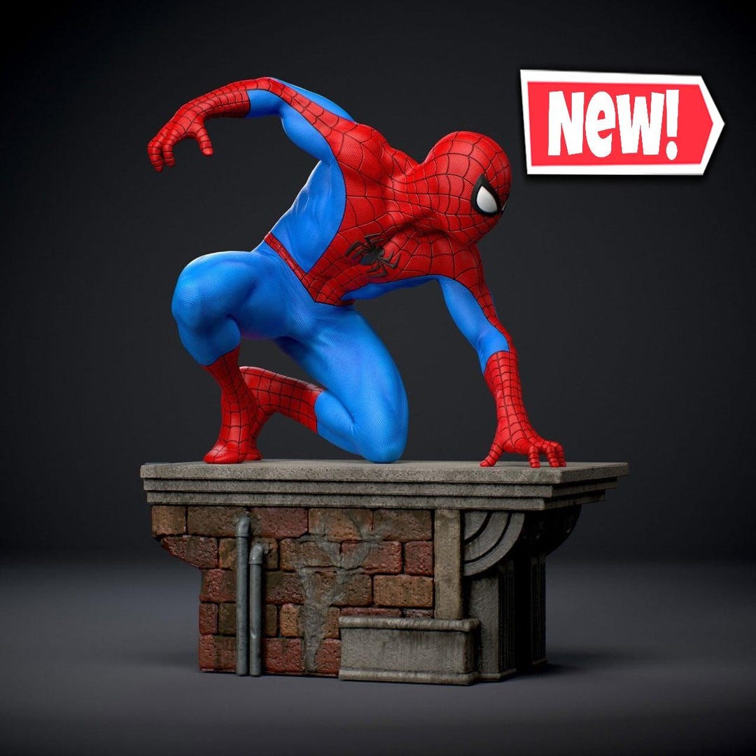 3D STL — Spider Hero Figure on Base, Printable Model - Etsy