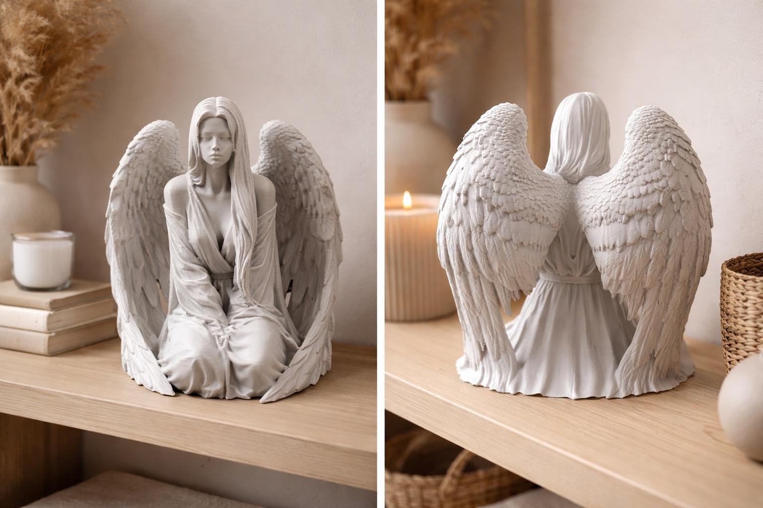 Guardian Angel Statue STL – Detailed 3D Printable Sculpture – Spiritual ...