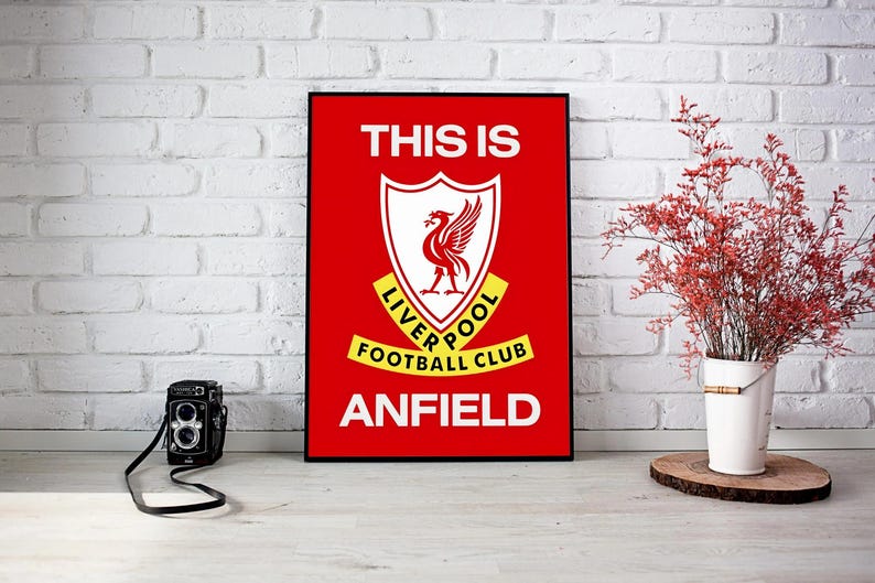 Liverpool Stadium Poster: Anfield Football Print - Minimalist Design ...