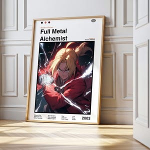 Full Metal Alchemist Poster – Edward Elric Anime Wandkunst, Matt, Hochwertiger Digitaldruck, Ohne Rahmen