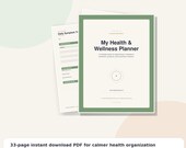 Printable Health Planner, Medical Binder, Medication Tracker (PDF Download)