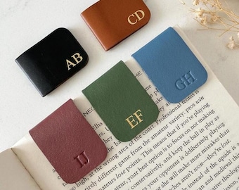 Personalised Bookmark -Magnetic Bookmark, Vegan Leather Page Marker, Reading Gift, Embossed Bookmark,