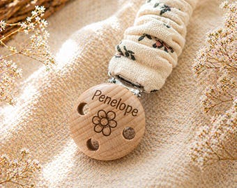 Personalised Dummy Clip | Pacifier Holder with Name | Baby Soother Accessory | Newborn Gift