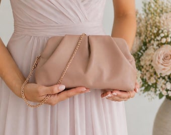 Bridesmaid Clutch Bag | Wedding Handbag | Pink Bridesmaid Accessories | Evening Bag