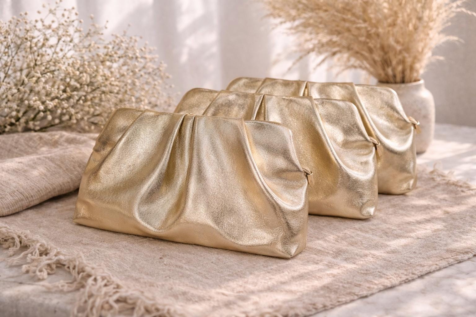 Pochette Da Sera In Pelle Verniciata - Borsa A Mano Per Matrimoni E Balli - Argento Con Tracolla