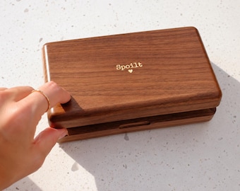 Wooden Jewellery Box Bridesmaid Gift Idea Custom Name Engraved Storage Organiser Idea Bridesmaid Proposal Box Wedding Keepsake