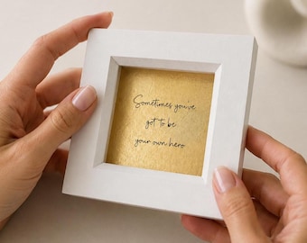 Mini Quote Frame | Special Keepsake | Personalised Message | Tiny Photo Frame | Anniversary Gift