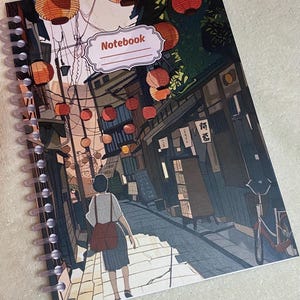 Japan Notizbuch A5/A6 – Japan Ästhetik Design Nr. 2 - Spiral Notizheft - Japanisches Geschenk image 1