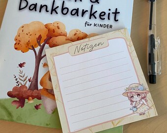 Kawaii Girl Notepad: Floral Design, 90gsm Paper (30/60/90 Sheets)