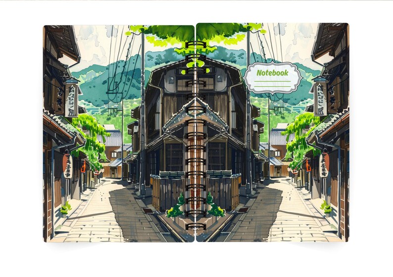 Japan Notizbuch A5/A6 – Japan Ästhetik Design Nr. 4 - Spiral Notizheft - Japanisches Geschenk image 7