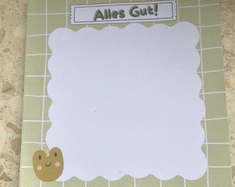 Frog Notepad: Cottagecore Memo Pad - Alles Gut! Design