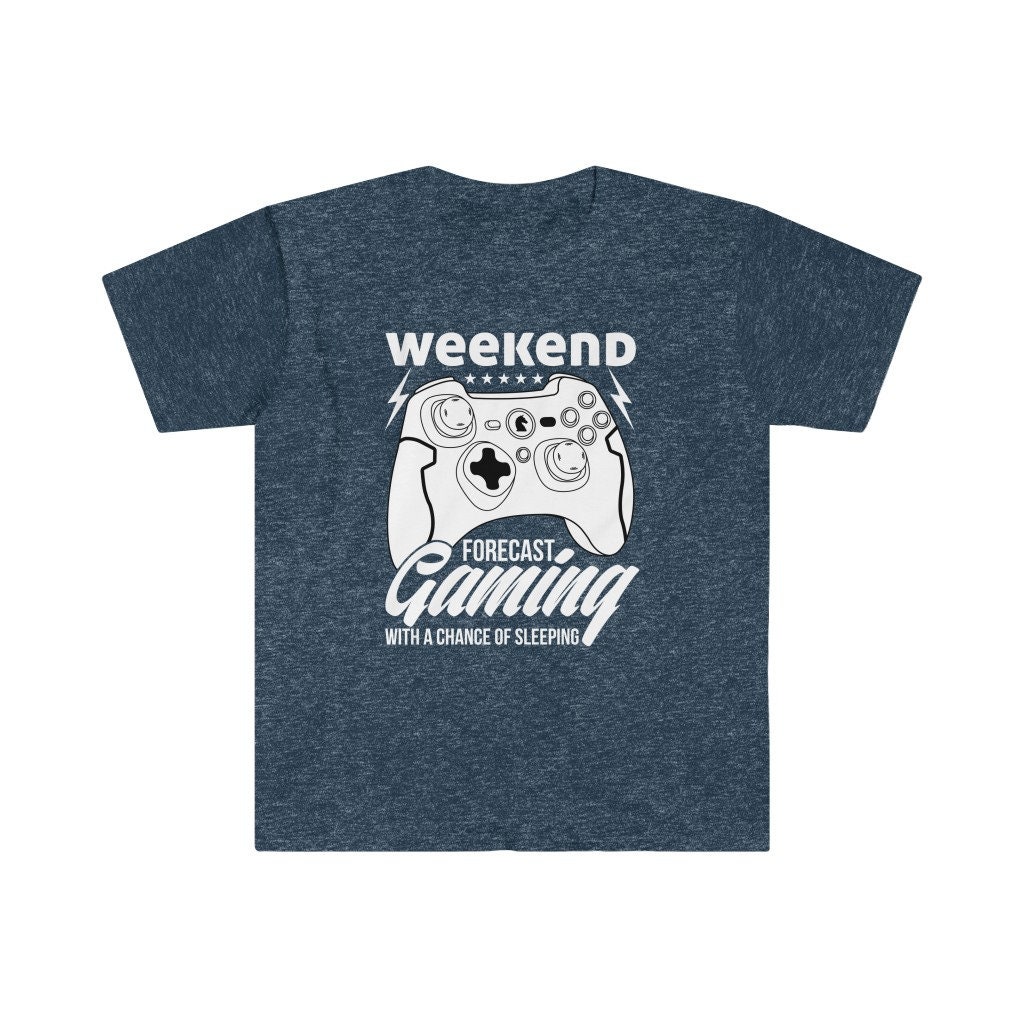 Gaming Tee, Weekend Forecast Gaming With a Chance of Sleep T-shirt