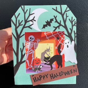 Digital Download Halloween Toy Theater Miniature Diorama Paper Box Kit Printable DIY To Cut Out And Make Yourself