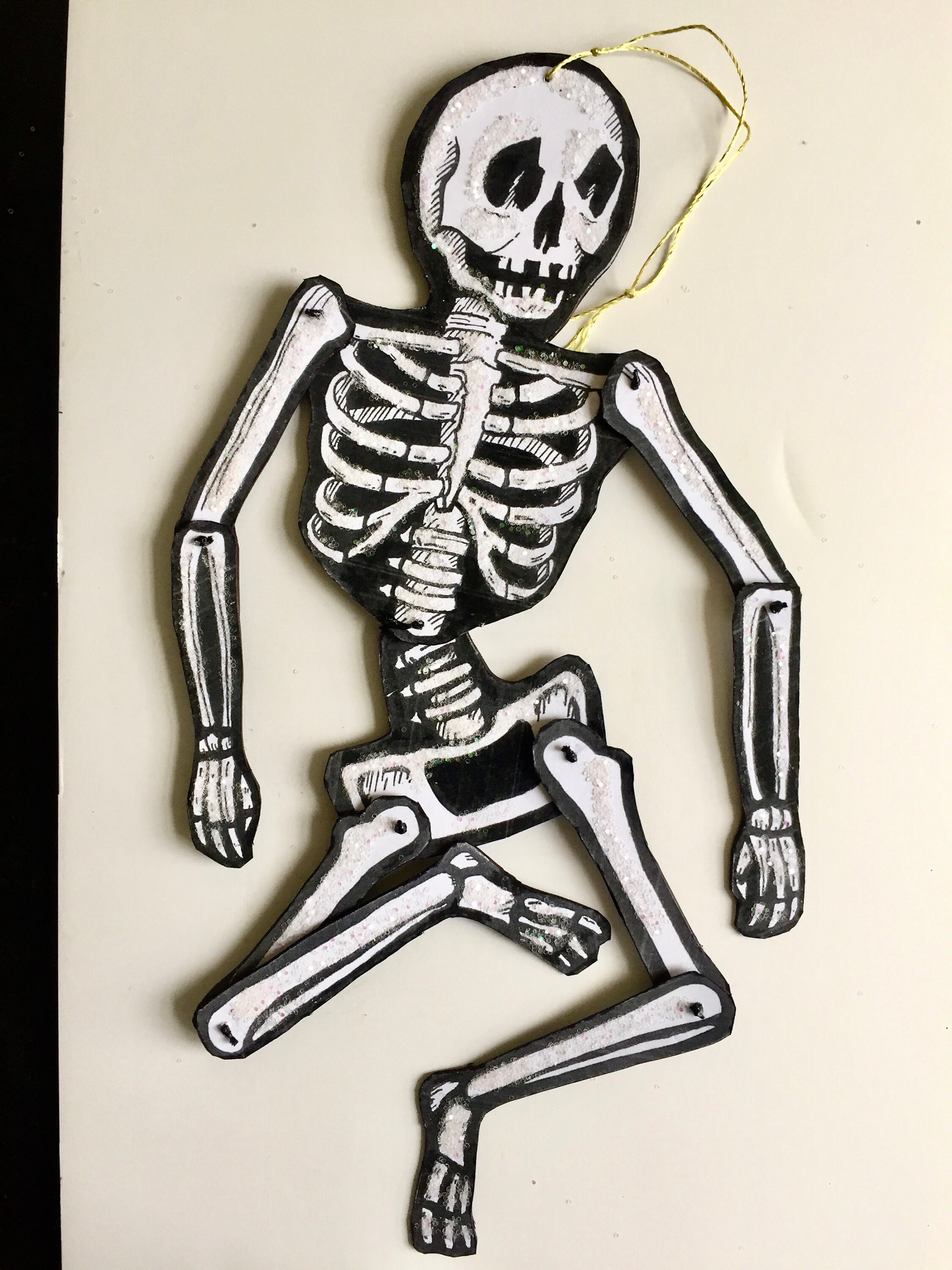 Digital Download Halloween Jointed Skeleton, Printable Skeleton, Retro ...