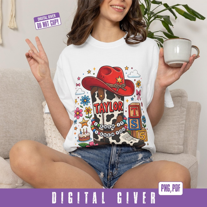 I Knew It I Knew You PNG, Toy Story 5 Shirt Design, Retro Woody Buzz Western Cowgirl Sublimation Digital Download image 11