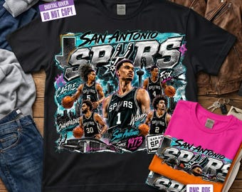 Victor Wembanyama, Castle, Fox Spurs Basketball PNG (Digital Download) 01, 04, 05, Go Spurs Go, Playoffs 2026