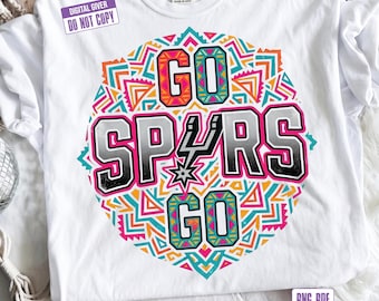 Go Spurs Go Basketball PNG, Wembanyama Fan Apparel Design (Digital Download)