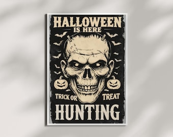 Scary Halloween Wall Art  Horror Digital Poster Dark Gothic Decor Haunted House Printable  Creepy Halloween Artwork