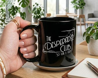 The Desperado Club Sign Sci-Fi Book Black Ceramic Mug