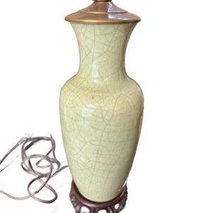 Qing dynasty celadon vase lamp