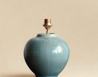 Turquoise Ceramic Lamp Base | Chinese-Inspired Style | Table Lamp | Unique Home Decor Lighting