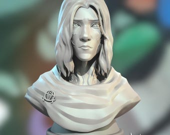 Busto de Viktor de la temporada 2 de Arcane, modelo digital para impresión 3D