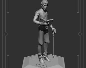 Minimodelo digital de D&D de 32 mm inspirado en Arcane S1 Viktor para impresión 3D