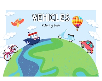 Vehicles Coloring Pages | Printable Preschool Kids Activity Book