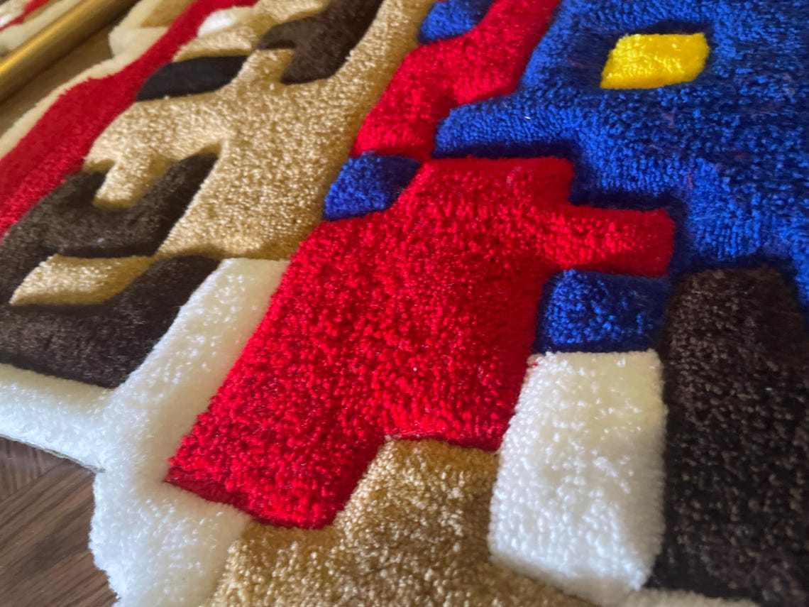 Handmade Mario Rug – 8-bit Pixel Art Gamer Decor - Etsy Canada
