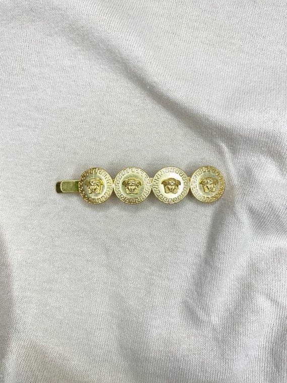 Versace Gold Medusa Hair Clip – Vintage Designer Accessory  display picture 1