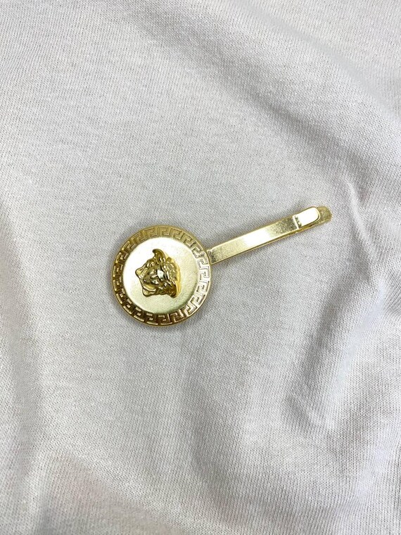 Versace Gold Medusa Hair Clip – Vintage Designer Barrette  display picture 1