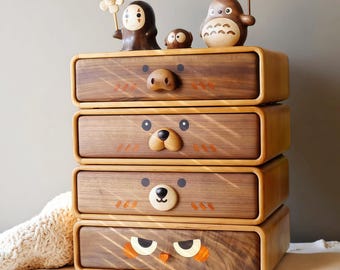 Handgemachte Tier Schublade Organizer - Stapelbare Kinder Aufbewahrung