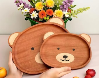 Handgefertigte Holz Bär Tablett - Schmuck & Schlüssel Organizer, Make-up Tablett, Wohnkultur Geschenk