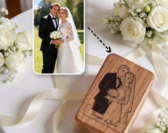 Individuell gefertigte Ringkiste aus Holz, Ringkasten mit Gravur, Ringkasten für Paare, Hochzeitsgeschenk