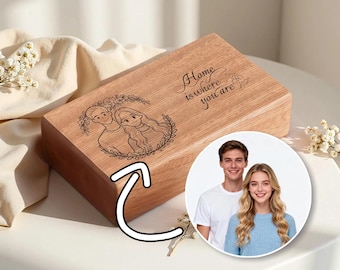 Custom Portrait Wooden Jewelry Box