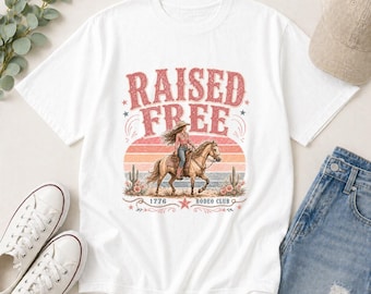 Camiseta Comfort Colors Raise Free USA, regalo del 250 aniversario de Estados Unidos, camiseta del 4 de julio de 250 años, regalo para mujeres, jóvenes y niños.
